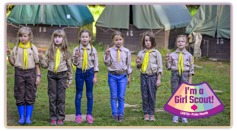 Girl scouts can earn the LGBTQ+ patch.